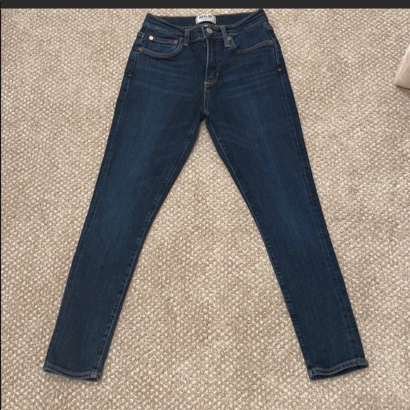 Agolde Denim - AGOLDE Skinny Jean Dark Wash Ankle Length